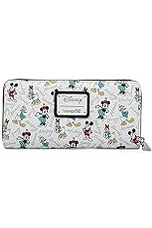 Loungefly Disney - Cartera con Cremallera, diseño de Mickey Minnie Mouse Daisy Donald Duck