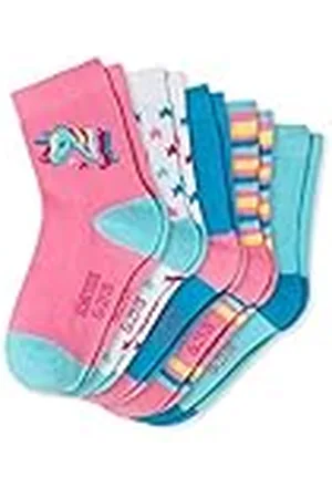 Schiesser Einhorn 5 Pack Kindersocken Strümpfe Mädchen Calcetines, , 31-34 (Pack de 5) para Niñas