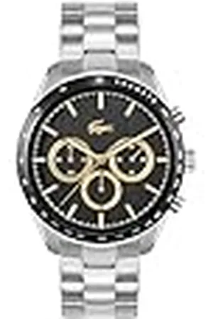 Lacoste Reloj Cronógrafo de Cuarzo para Hombre Colección Boston con Correa de Acero Inoxidable Plateada - 2011272