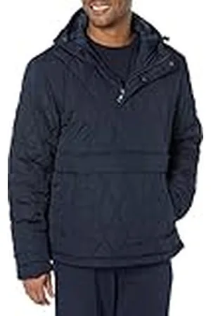 Amazon Chaqueta Acolchada Estilo Anorak con Capucha y Cremallera De Un Cuarto Hombre, , 5XL Grande Alto