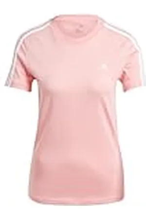 adidas Mujer Essentials Slim 3-Stripes tee, , S Short