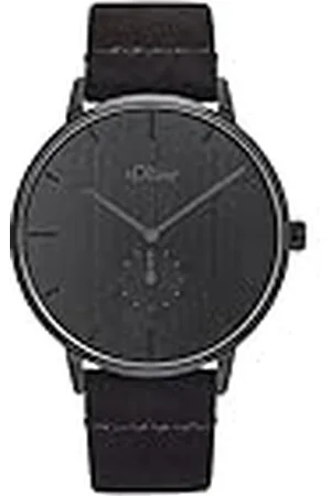 QS by s.Oliver Reloj de Cuarzo Analógico para Hombre, con Correa de Cuero, , 5 bar Water Resistant, Viene en Caja de Regalo Relojes