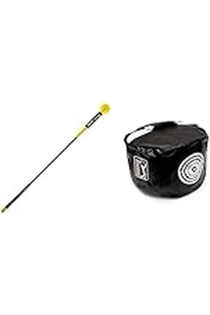 SKLZ Herramienta para Mejorar el Swing, Golftrainer Gold Flex Lã¤Nge 40, Gelb-Schwarz, SK6502010, , Talla única & PGA Tour - Bolsa para Entrenamiento de Impacto con Palos