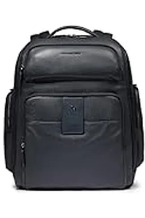 Piquadro Ili - Mochila de piel con bolsillo para PC trasero para PC, , Talla única, Negocios