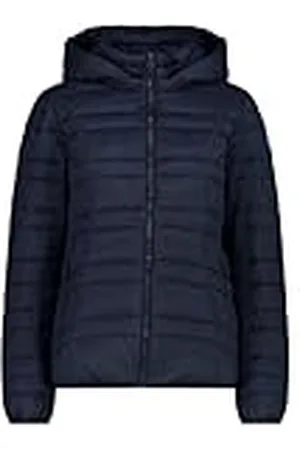 CMP Chaqueta de nailon con capucha desmontable para mujer, color azul oscuro, talla 40