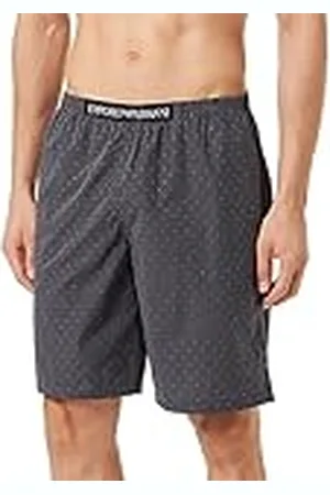 Emporio Armani Emporio Armani Bermudas Para Hombre Yarn Dyed Woven Pajama, Pantalones de Chándal Hombre, , XL