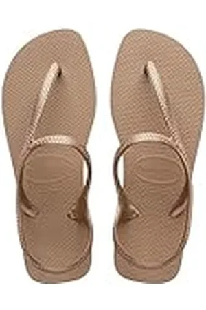 Havaianas Flash Urban, Sandalias Cómodas, Elegantes y Versátiles, Cierre en Tobillo, Tiras Metálicas Cruzadas, Mujer