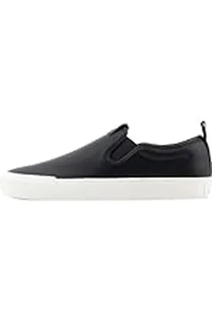 Armani Exchange Borg, Cuero Genuino, Logotipo en la Parte Trasera, Zapatillas Hombre, , 39.5 EU