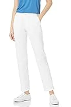 Amazon Pantalón Chino de Sarga Elástica Corte Ajustado y Pierna Recta Mujer, , 50