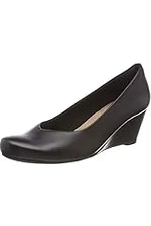 Clarks Flores Tulip, Sandalias Punta Cerrada Mujer, Negro (Black Leather), 39.5 EU