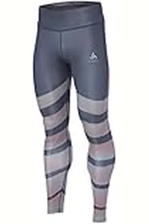 Odlo Medias de Mujer Zeroweight S Leggings, Odyssey Gray-Placed Print SS20, XS
