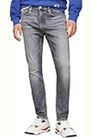 Tommy Hilfiger Vaqueros Hombre Austin Slim Fit Tapered Fit, Negro (Denim Black), 33W/36L