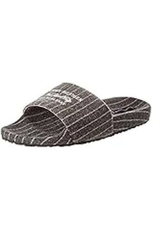 Tommy Hilfiger Chanclas para Hombre Warm Felt Hilfiger Pool Slide Chancletas, Negro (Dark Ash), 43 Eu