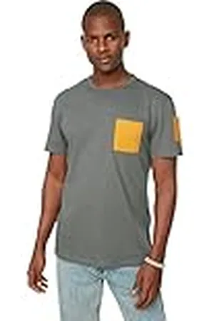 Trendyol Camiseta de Manga Corta para Hombre, Ajuste Regular, Cuello Redondo, , S