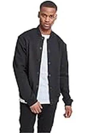 Urban classics Chaqueta Oldschool College de Hombre, Beisbolera estilo Retro Perfecto para la Temporada Otoño-Invierno, Doble Color y Botones a Presión