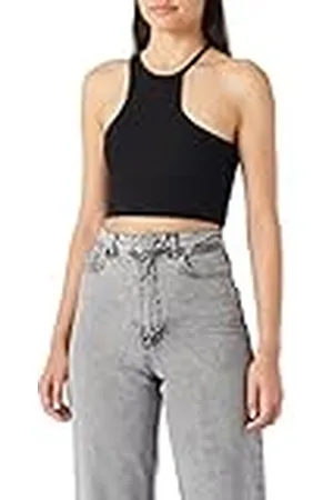 Koton Soporte asimétrico de Cuello Redondo Camiseta de Tirantes Anchos, , L para Mujer