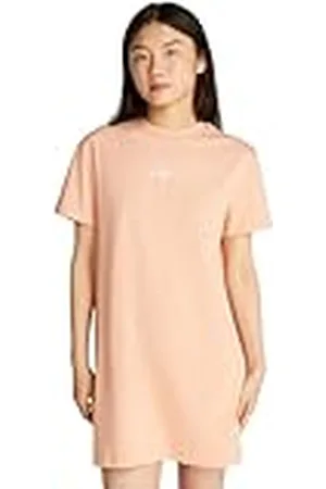 Calvin Klein Vestido tipo camiseta Mujer Gradient Monologo Tee corto, Naranja (Dusty Coral), L