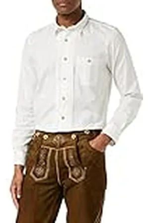 Stockerpoint Mika2 Trachtenhemden, Blanco, 4XL para Hombre