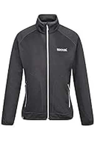 Regatta Cinley II Chaqueta Softshell con Cremallera Integral y Paneles Laterales elásticos Soft Shell, Mujer, Black/Black, 8