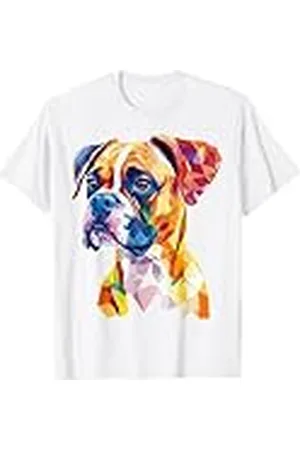 DogtastiQ Boxer con estampado de perro bóxer para mascotas Camiseta