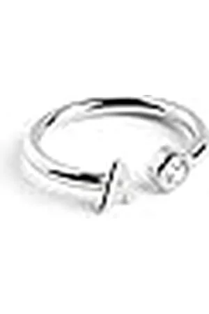 SINGULARU Anillo Personalizado Letter Spark . Ajustable. de Ley 925 con Acabado Baño de Rodio. Talla Unica. Joyas para Mujer. Letra A