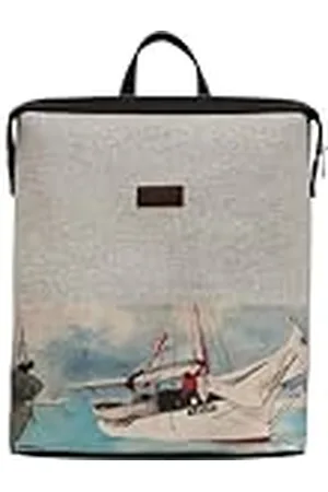 Dogo Unisex Vegan Gris Fait Main et Mode Sac à dos - Hey Sailor Motif