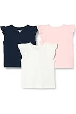 Amazon Camiseta sin mangas con volantes Niña, Pack de 3, , 8 años