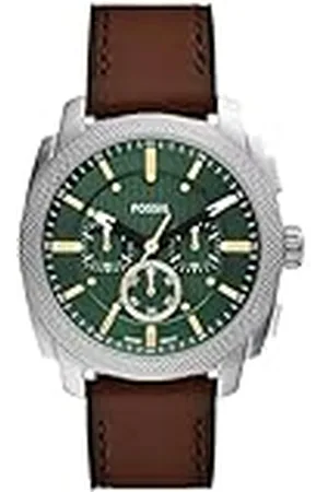 Fossil Reloj Analógico para Hombres de Cuarzo con Correa en Cuero FS6100