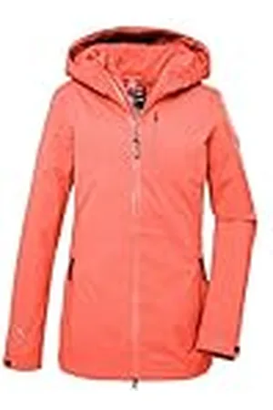 G.I.G.A. DX by killtec Mujeres Chaqueta funcional con capucha/chaqueta de exterior impermeable. GS 3 WMN JCKT, red, 38, 41177-000
