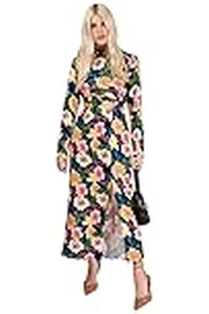 Little Mistress Vogue Williams-Vestido Midi Floral con Espalda Abierta para Mujer, , 42
