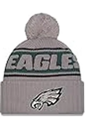 New Era Philadelphia Eagles NFL 2024 Sideline Sport Knit Gris Gorro con Pompón