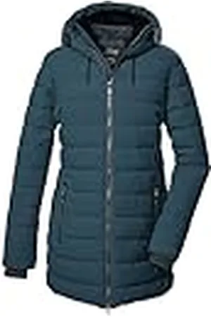 Killtec Kow 55 WMN QLTD PRK 48 41809-000 - Parka acolchada con capucha para mujer, color azul petróleo, talla 48
