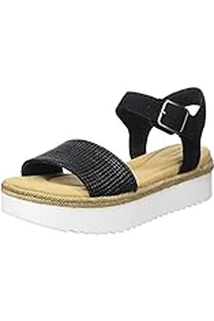 Clarks Lana Shore, Sandalia, para Mujer, Negro (Black Combi Lea), 35.5 EU