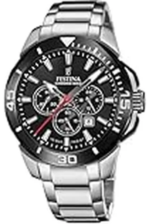 Festina Reloj Hombre F20641/D Chrono Bike Caja de Acero Inoxidable 316l Plateado Correa de Acero Inoxidable 316l Plateado