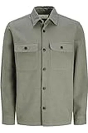 JACK & JONES Jprraymond Melange Solid LS Sobreshirt Sn Camisa de Manga Larga, , M Hombres