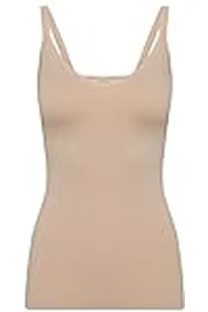 Part Two Thin Straps Slim Fit Hip Length V-Neck Jersey Top, , S-M para Mujer