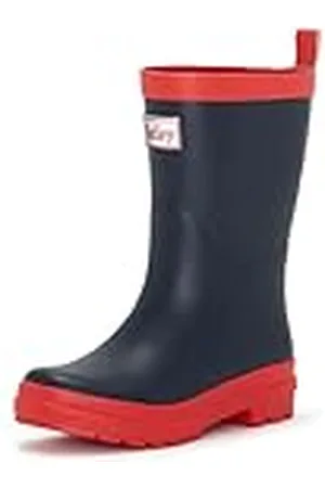 Hatley Regenstiefel Classic Wellington Rain Boot, Bote de Lluvia Unisex bebé, Marine & Rot-Navy & Red, 20 EU