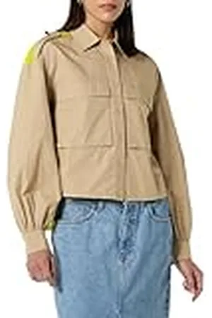 THE DROP Camisa para Mujer, Cargo Corta Estilo Colorblock, , XXS