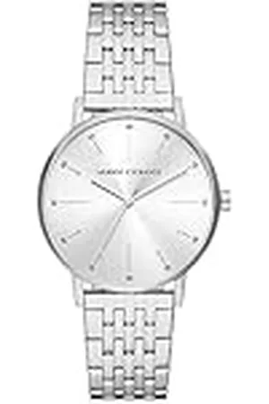 Armani Exchange Reloj para mujer, Movimiento de tres manecillas, caja de 36 mm de acero inoxidable plateado con correa de acero inoxidable, AX5578
