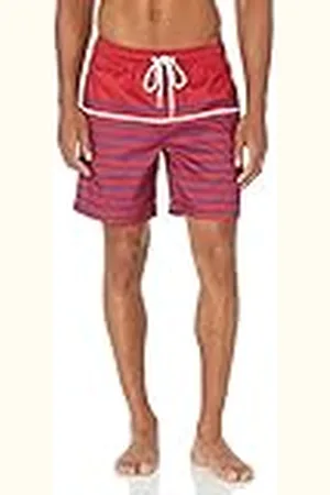 Amazon Bañador de Secado Rápido de 18 Cm - colores interrumpidos Hombre, , L