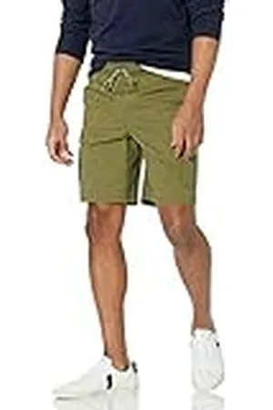 Amazon Pantalón Corto Cargo con Cintura Elástica de 22,86 cm Hombre, , XS