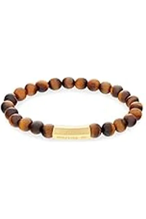 Tommy Hilfiger Jewelry Pulsera de Cuentas para Hombre Con Piedras Ojo De Tigre - 2790582