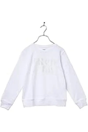 Replay Sudadera de algodón para niña, blanco (White 001), 4 años