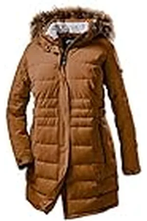 Stoy Wmn Quilted Prk A Parka de plumón con Capucha Desmontable, Mujeres, Curry Oscuro, 46