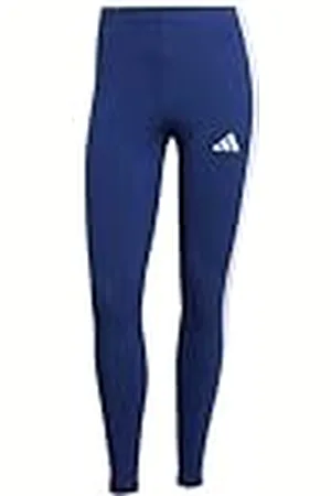 adidas Mujer Essentials 3-Stripes Cotton Leggings, Dark Blue/White, XL