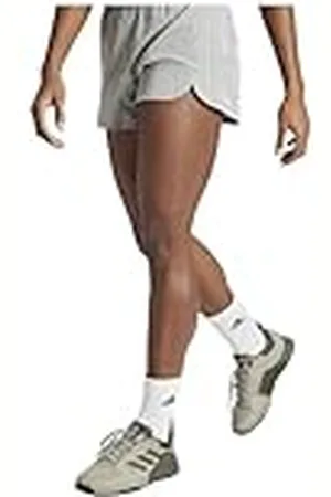 adidas Pantalones Cortos de Entrenamiento Pacer para Mujer, con 3 Rayas, de Talle Alto