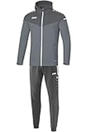 Jako Chándal infantil de poliéster Champ 2.0 con capucha, color gris piedra, gris antracita, talla 164, M9420