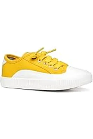 Geox J TIPPESTE Boy A, Zapatillas, Yellow/White, 25 EU