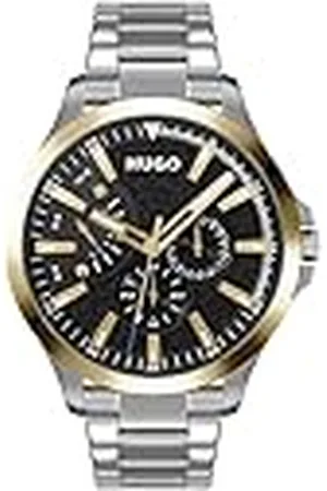 HUGO BOSS Reloj Analógico de Cuarzo Multifunción para Hombre Colección #Leap con Correa de Acero Inoxidable Plateada - 1530174