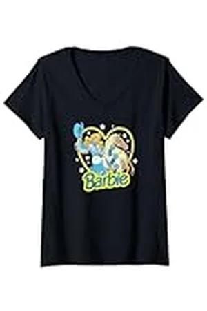 Barbie Mujer - Vaquera retro occidental con caballo y corazón Camiseta Cuello V